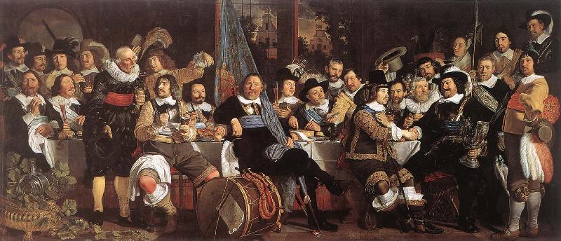 HELST, Bartholomeus van der Celebration of the Peace of Mnster, 1648, at the Crossbowmen s Headquarters Germany oil painting art